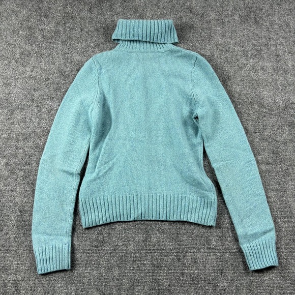 Daniel Bishop 100% Cashmere Sweater Womens Large Blue Turtleneck Knit Pullover - Picture 4 of 6